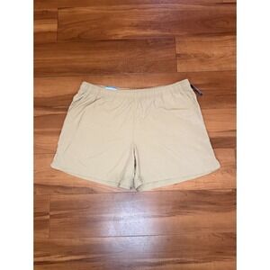 NWT Columbia Shorts Nylon Elastic Drawstring 5" Inseam Tan Beige Men's Large 5L
